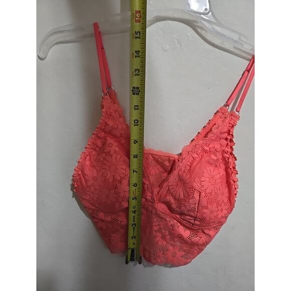 Bralette Lace Aerie Real Good Pink Black Long Line Bralette Size Small Set Of 2 - Picture 10 of 13